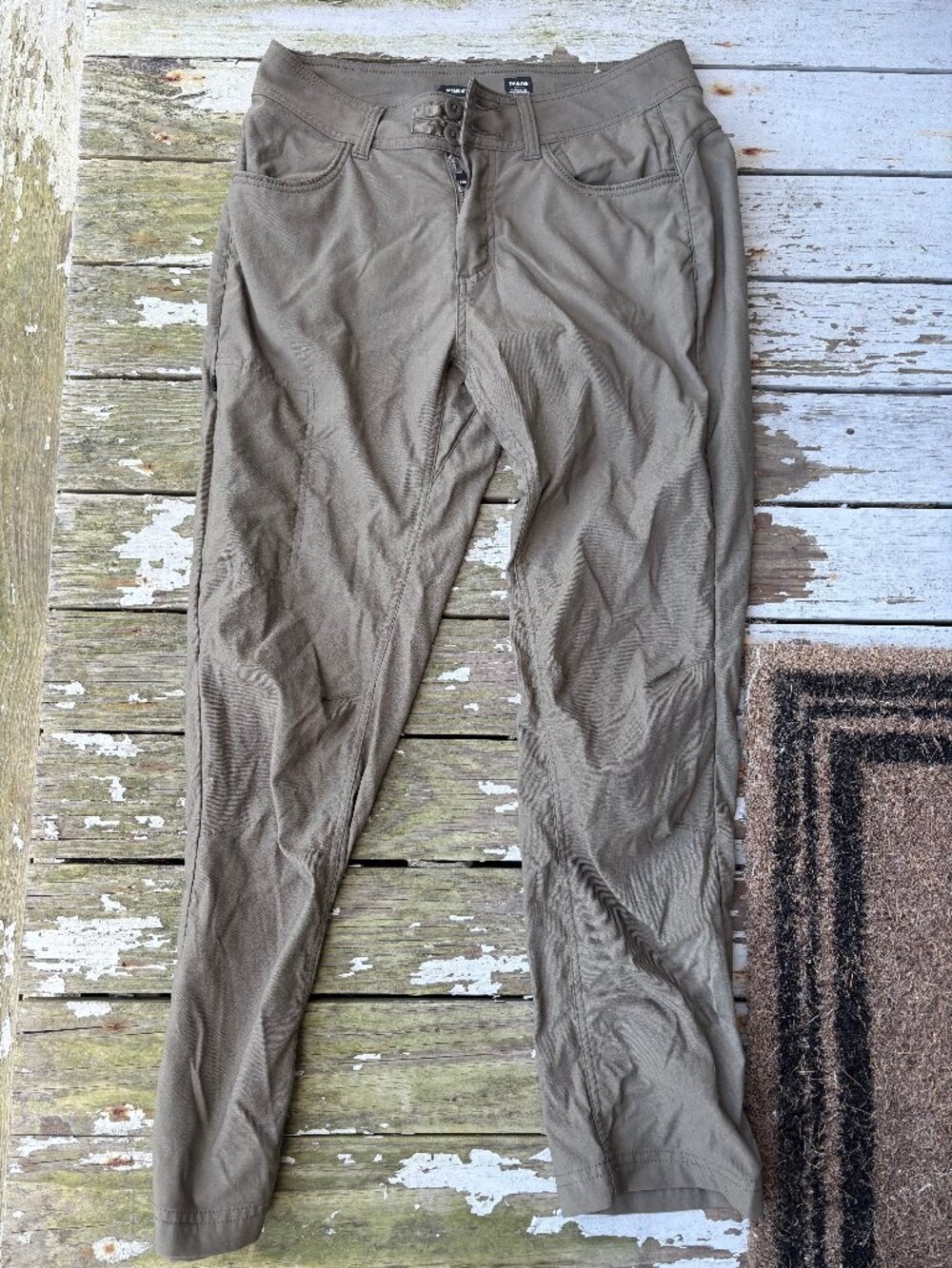 prAna Halle Low Rise Straight Fit Pants - Slate Green [Size W4]